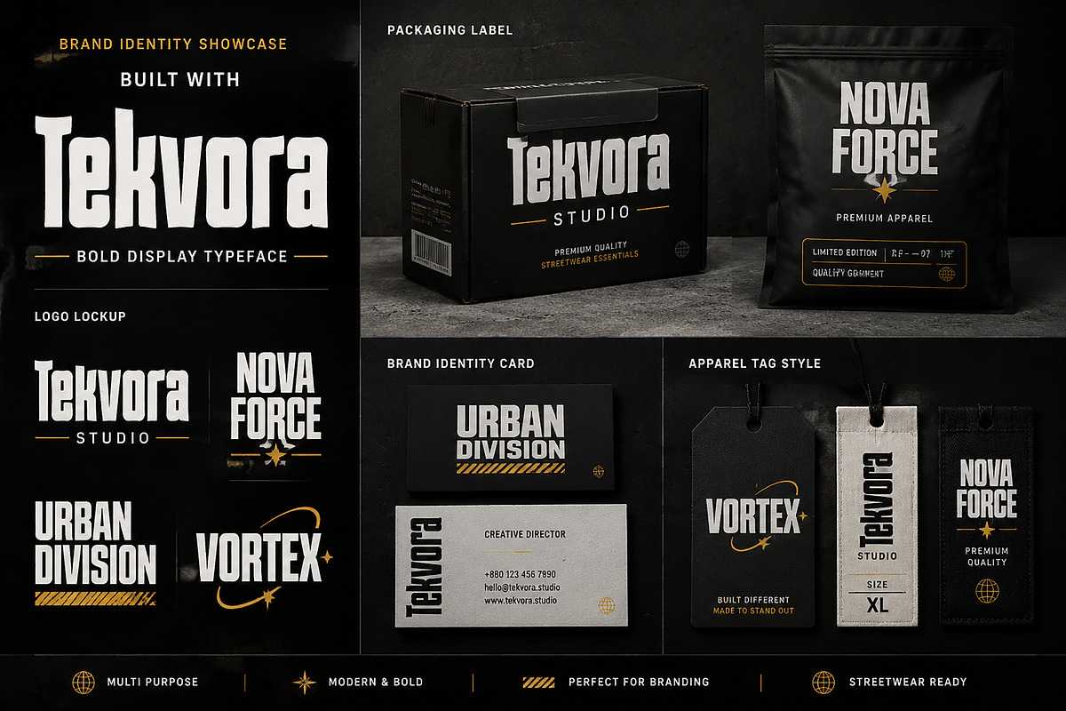 Tekvora – Bold Display Typeface, a Slab Serif Font by Wow Magic (Photo 3 of 5)