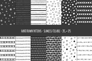 Hand Drawn Seamless Patterns, a Pattern Graphic by DESIGN BY nube