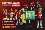 Football Learn 3D Character Pack, a Characters & Person 3D Model by Haps Space (Thumbnail 1 of 4)