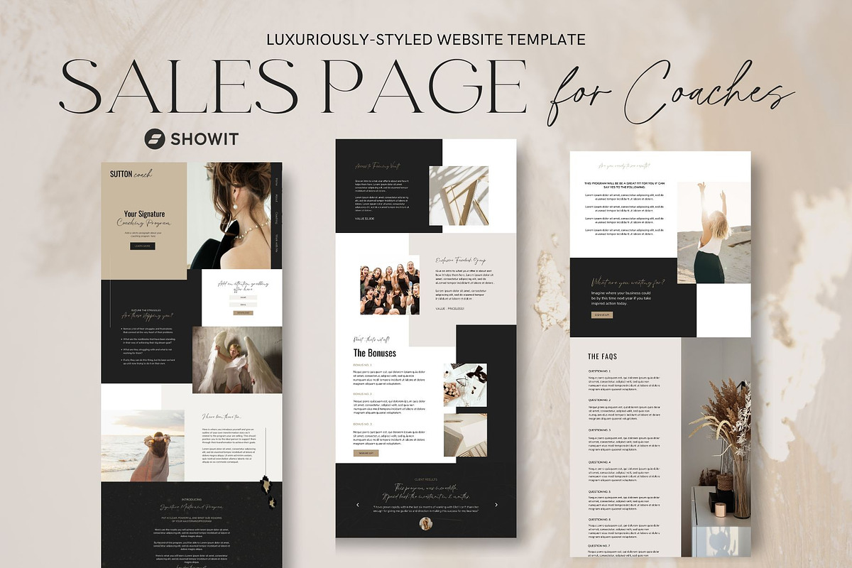 Luxe Sales Page Template for Coaches, a Landing Page Template by Styled Web Shop (Photo 3 of 3)