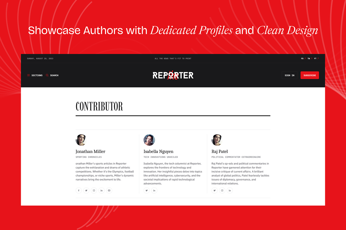 Reporter — News Template for Figma, an UI Kit Template by YoArts (Photo 4 of 5)
