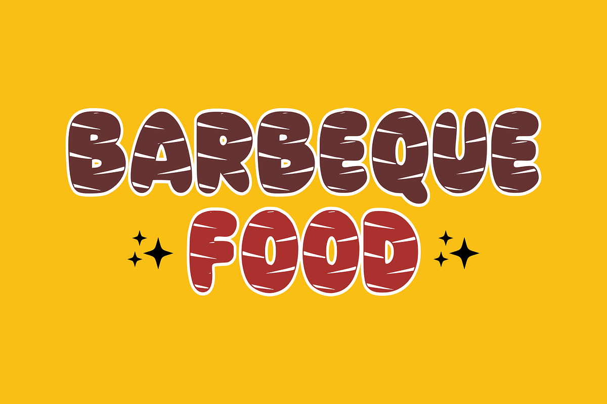 Grilled Sausage - Display Font, a Font by KiddoGlyphs Studio (Photo 2 of 3)