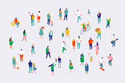 Cartoon People isometric characters, a Person Illustration by Vector_Art (Thumbnail 3 of 10)