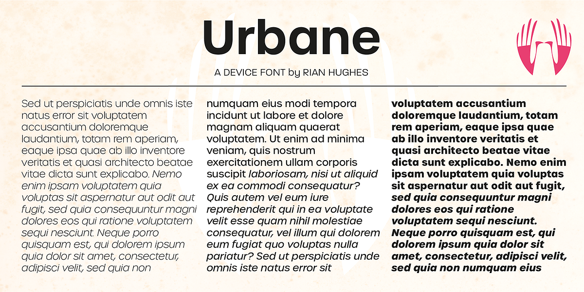 Urbane, a Sans Serif Font by Device (Photo 3 of 6)