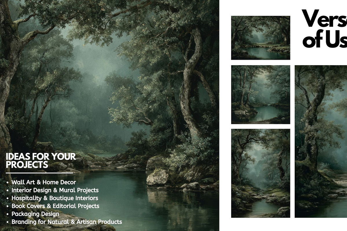 30+ Tuscan Oak Forest Mist Bundle, a Decorative Illustration by Virgo Studio (Photo 5 of 6)