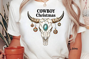 Bull Skull Cowboy Christmas Sublimat, a Graphic by Libby Wishes (Thumbnail 3 of 6)