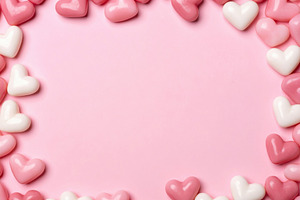 Pink heart frame with copy space background, a Food & Drink Photo by Davizro's Market