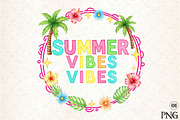 Summer Vibes PNG Colorful Summer Png, an Illustration by DreamArtGraphic (Thumbnail 1 of 4)