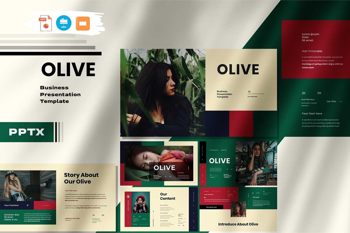 Olive Presentation Template, a Presentation Template by Analogous Temp (Photo 1 of 5)