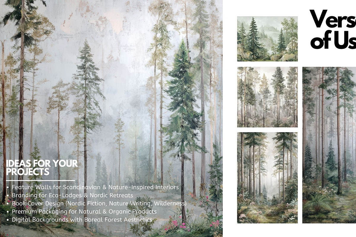 30+ Northern Conifer Forests Bundle, a Decorative Illustration by Virgo Studio (Photo 5 of 6)