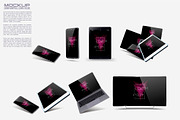 Set Mock-up realistic devices Apple, a Background Graphic by ZinetroN (Thumbnail 1 of 7)