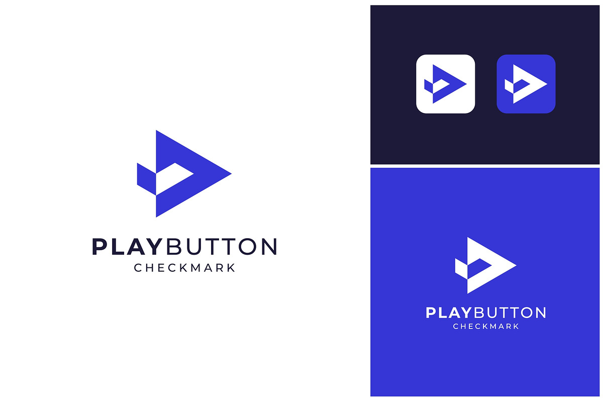 Play Button Checkmark Logo, a Branding & Logo Template by ika trisiana (Photo 1 of 2)
