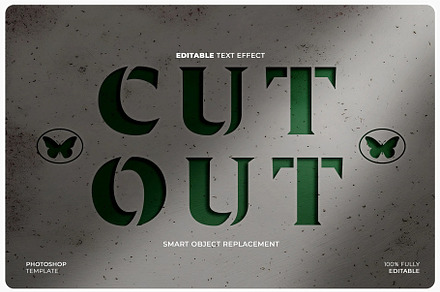 Steel Cutout Text Effect