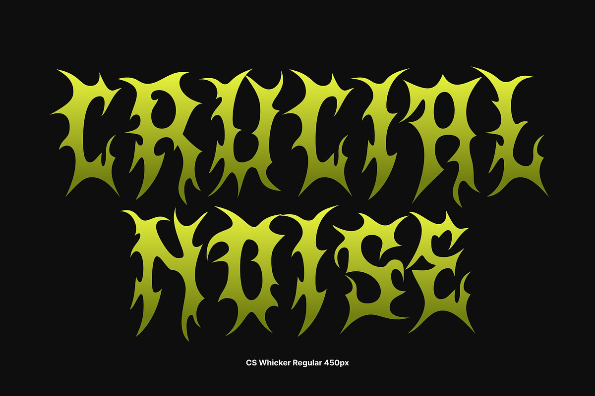 CS Whicker – Death Metal Font, a Blackletter Font by Craft Supply Co. (Photo 4 of 8)