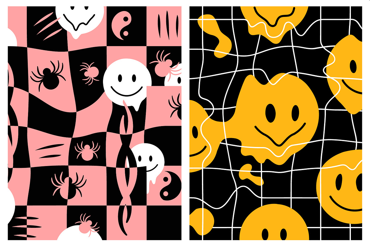Psychedelic trippy pattern bundle, a Pattern Graphic by Slavko Kahovsky (Photo 2 of 7)