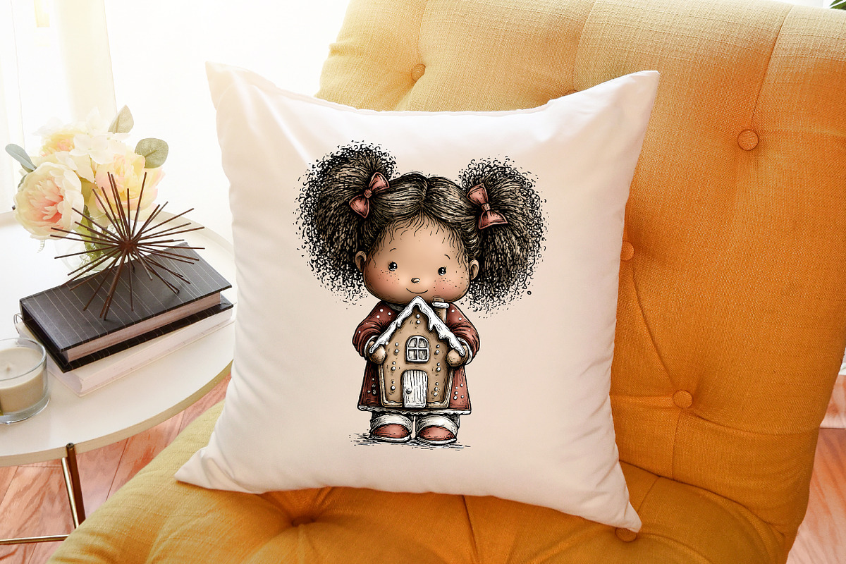 Christmas Kids Watercolor Clipart, an Illustration by Sublimation Artist (Photo 6 of 6)