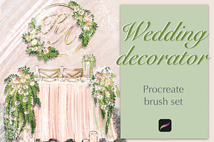 Wedding Procreate brush set., a Brush Add-On by Irena Matiash shop