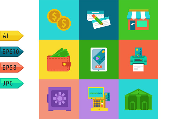Online Banking Concepts Set.