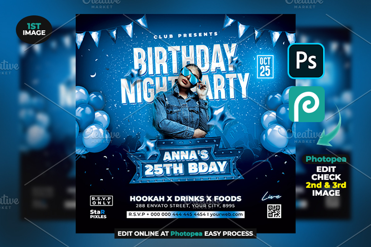 Best Birthday Flyer Templates PSD, a Flyer Template by StarPixles11 (Photo 2 of 2)