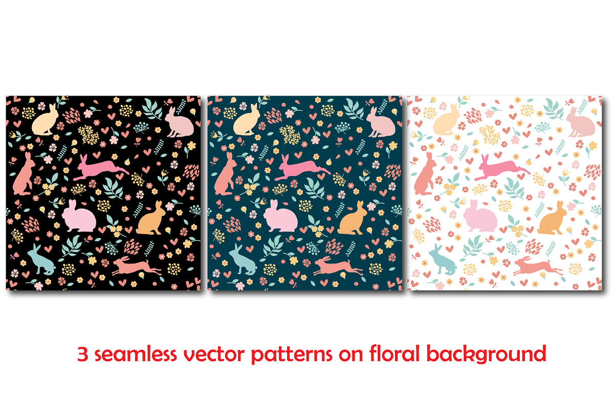 Rabbit vector silhouettes set, an Object Graphic by Orangepencil (Photo 3 of 4)