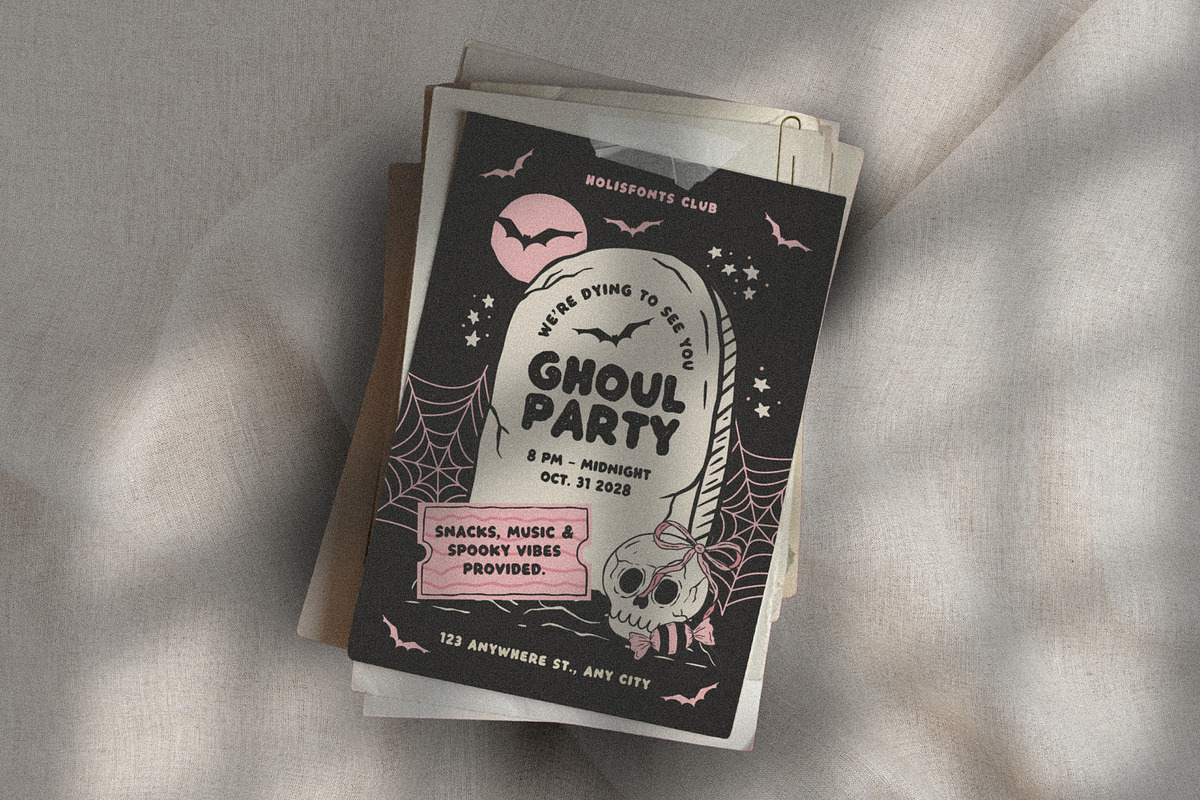 Pumika Playful Horror Typeface, a Handwritten Font by 24Design Studios (Photo 7 of 8)