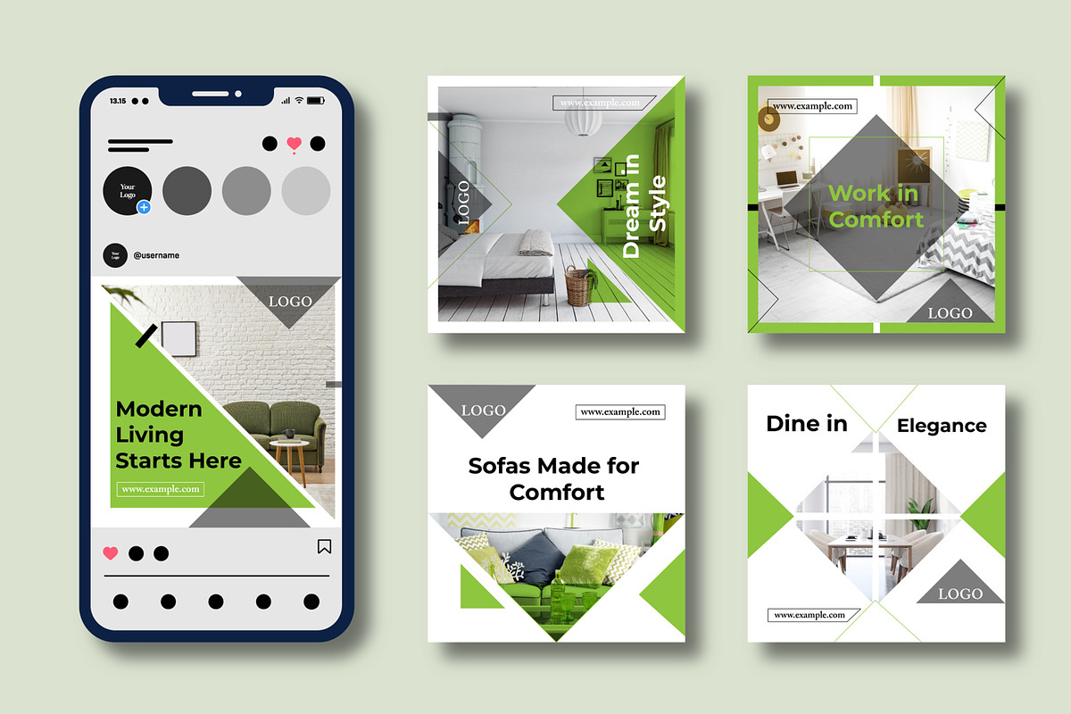 Furniture Shop Social media  Design, a Social Media Template by MightyDesign (Photo 2 of 8)