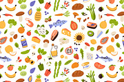 Healthy food seamless patterns, a Pattern Graphic by Good Studio (Thumbnail 2 of 12)