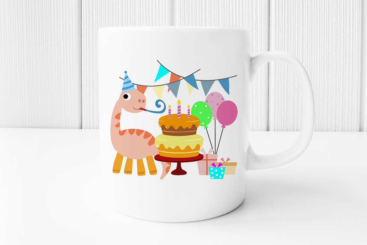 Happy Birthday Dinosaur party cake, an Animal Illustration by Noey smiley (Photo 6 of 9)