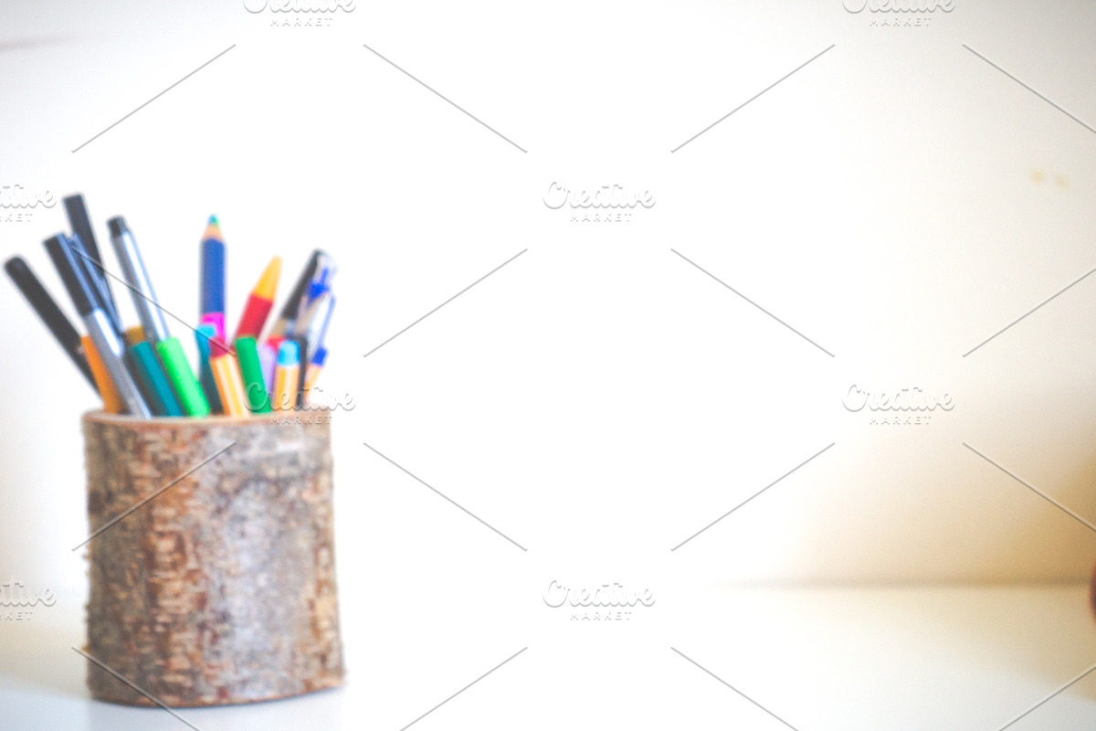 Pens and pencils on a desk, a Business Photo by LarisaDeac (Photo 1 of 2)
