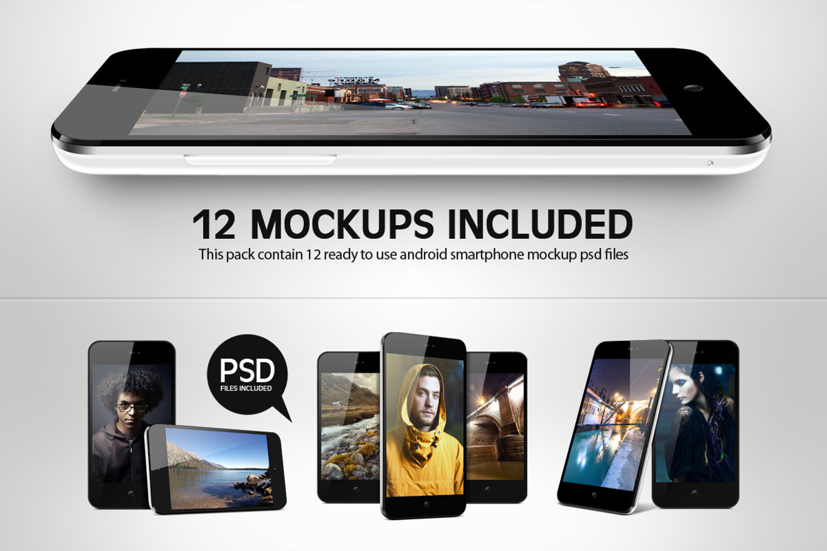 Android Smartphone Mockups, an Android Mockup by ydlabs