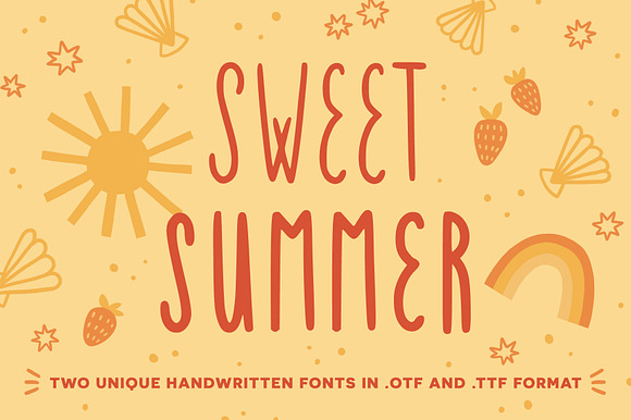 Sweet Summer handwritten fonts preview 8