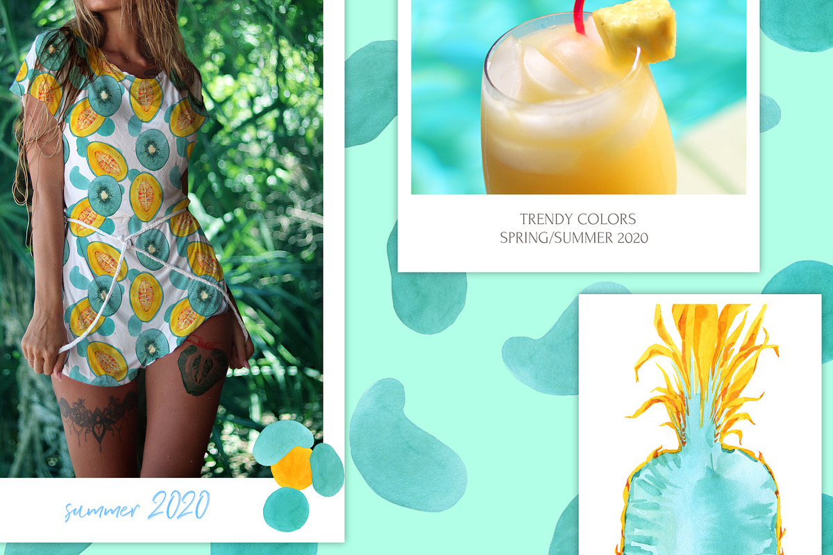TROPICAL FRUITS Watercolor Set, an Illustration by Cat In Colour (Photo 4 of 7)