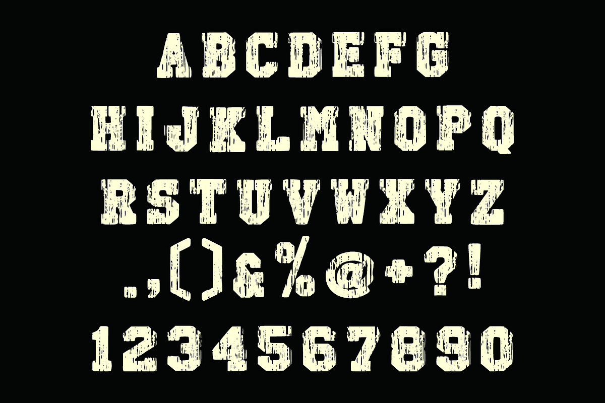 Bad Bold Grunge, a Slab Serif Font by Fourteen Letter (Photo 4 of 6)