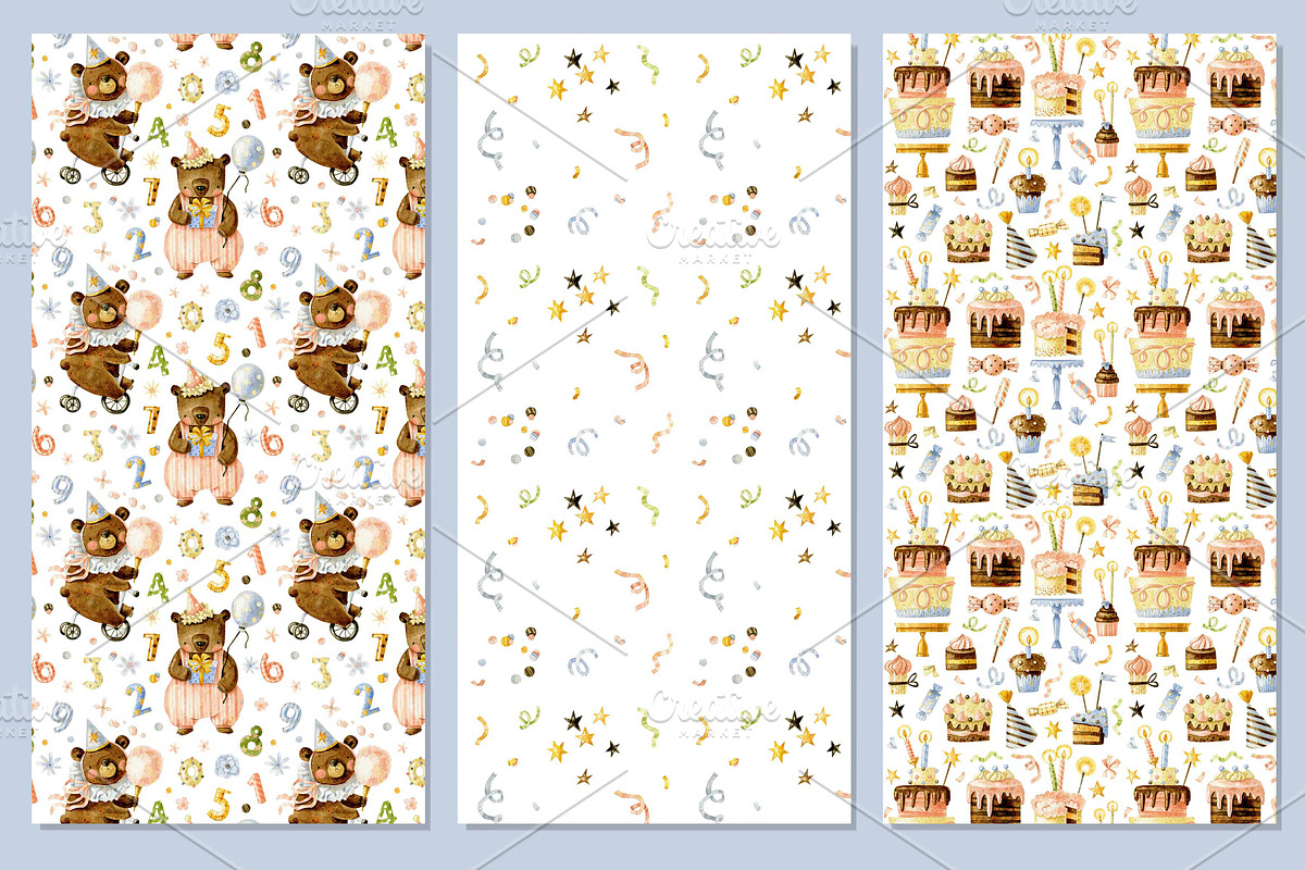 Birthday party. Cute forest animals., an Animal Illustration by babenkoirusa (Photo 14 of 22)