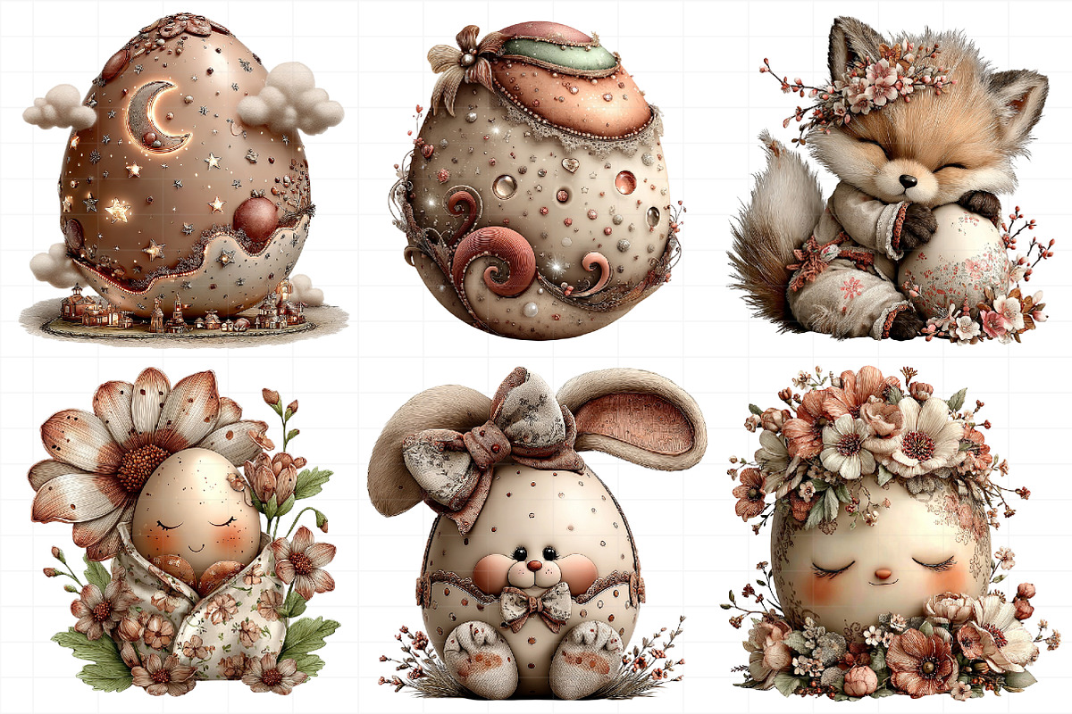 Whimsical Easter Egg Clipart, an Illustration by Daily.Designs (Photo 5 of 7)