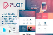 Plot One Page PSD Template, a Landing Page Template by DesignsStore (Thumbnail 1 of 3)