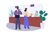 Clients use finance services in bank, a Finance Illustration by Good Studio (Thumbnail 4 of 12)