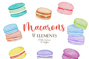 Watercolor Macaron Clipart, Macaroon, a Food Illustration by Old Grove Designs (Thumbnail 1 of 2)