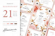Wedding cards set blush peach & rust, an Invitation Template by Alewiena (Thumbnail 1 of 13)