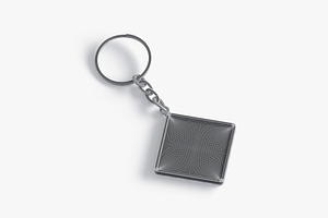 White Rhombus Keychain 3D Model