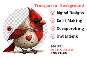 Whimsical Valentine Birds Clipart, an Illustration by Dream Creation (Thumbnail 7 of 8)