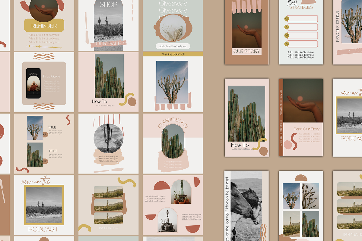 Aesthetic Instagram Templates, a Social Media Template by Wild Wander Collective (Photo 8 of 8)