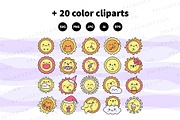Cute kawaii sun, a Decorative Illustration by Palau (Thumbnail 10 of 12)