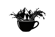Mountain Coffee Cup Design Bundle, an Illustration by yasushie (Thumbnail 25 of 31)