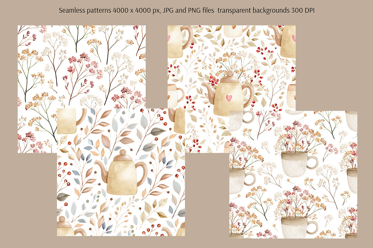 Cottage Tea & Blooms Collection, a Seasonal Illustration by Anna Druzhkova (Photo 8 of 24)