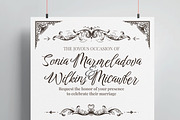Vintage Wedding Invitation Card, a Stationery Template by MightyDesign (Thumbnail 2 of 8)