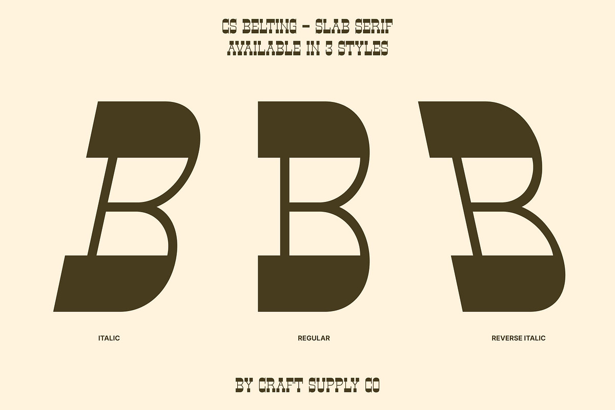 CS Belting – Slab Serif Font, a Slab Serif Font by Craft Supply Co. (Photo 2 of 8)