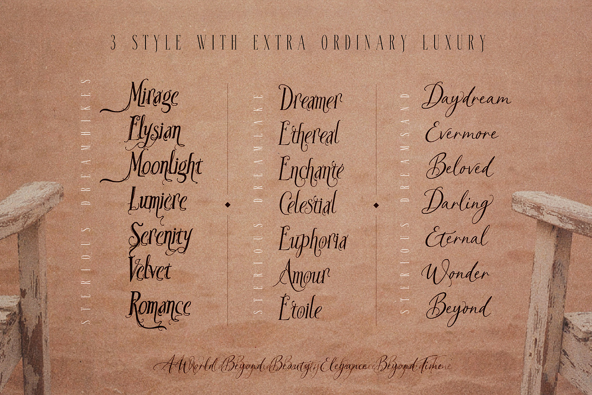 Sterious Dream - Timeless font Trio, a Handwritten Font by HypeWorksCo (Photo 14 of 42)