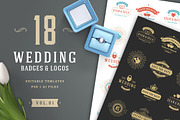 18 Wedding Logos and Badges, a Branding & Logo Template by Vasya Kobelev (Thumbnail 1 of 12)