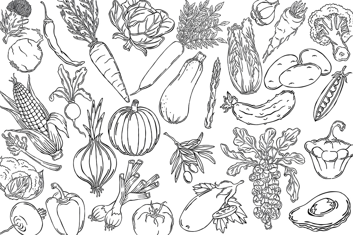 Vector vegetables, an Illustration by risovanya (Photo 2 of 9)